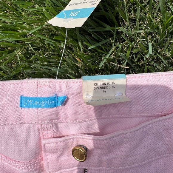 J. Mclaughlin NWT Pink Straight-Leg Pants 10 5 pocket full length lexi jean - Picture 3 of 4